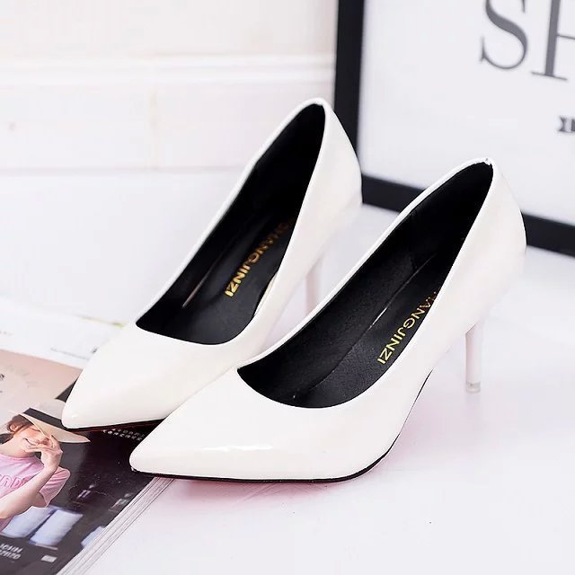 Lady High Heels – Pure Color Elegant Pumps